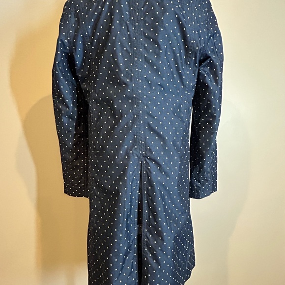 Land’s End Navy Polka Dot Button-Up Coat - Picture 5 of 6